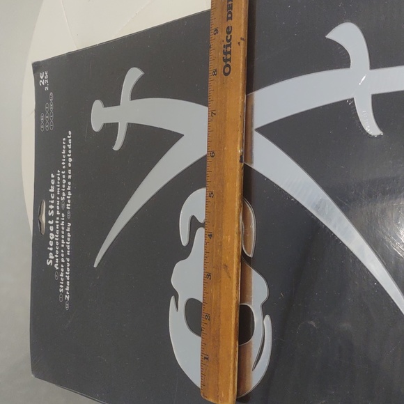 Spiegel sticker mirror reflective skull sword crossbone peel & stick - Picture 7 of 7